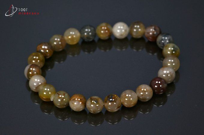 Bracelet minéraux Piétersite 19,5cm / Perles 8 mm / 16g / BA354