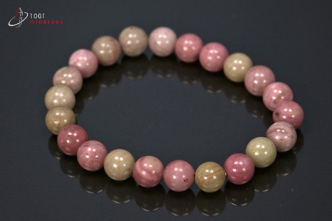 bracelet mineraux rhodonite
