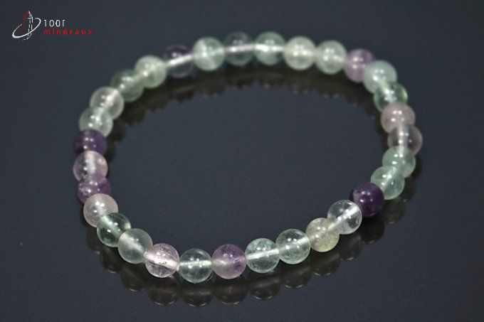 bracelet perles fluorine mineraux