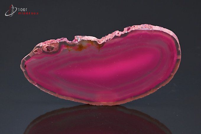 agate en tranche teintee rose