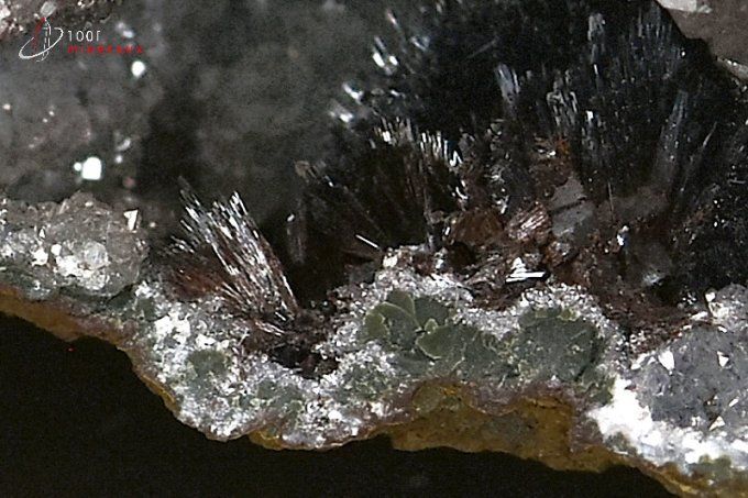 quartz et pyrolusite polianite