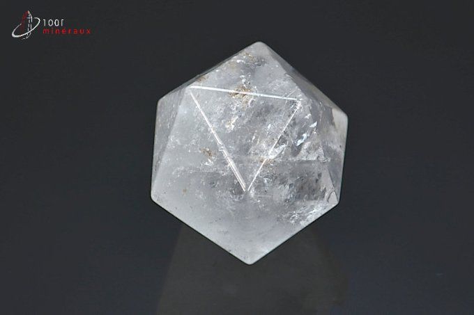 dodecaedre poli en cristal de roche