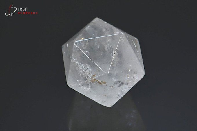 dodecaedre poli en cristal de roche