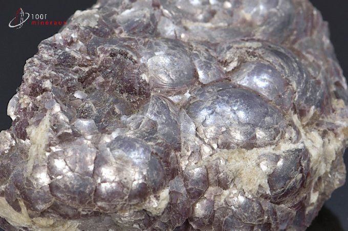 cristaux mamelonnee de lepidolite testacee