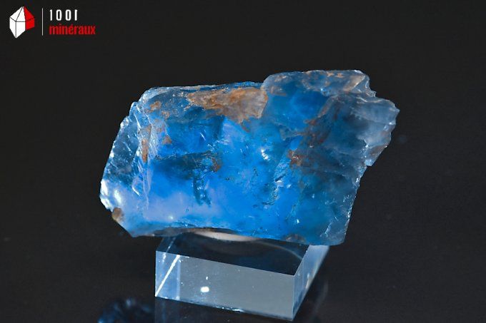 cristal de fluorine bleue translucide