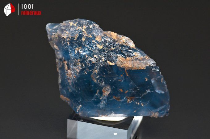 cristal de fluorine bleue translucide