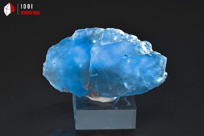 cristal de fluorine bleue translucide