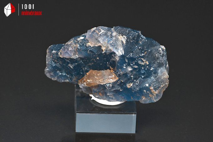 cristal de fluorine bleue translucide