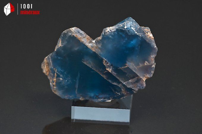 cristal de fluorine bleue translucide