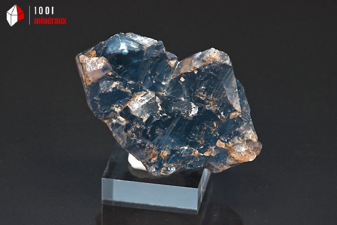 cristal de fluorine bleue translucide