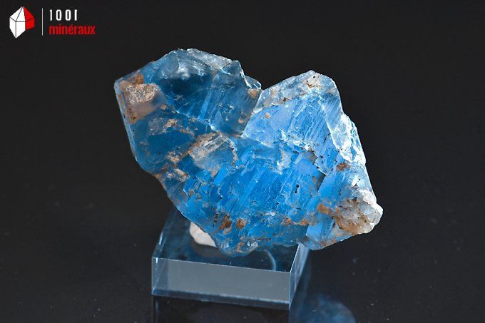 cristal de fluorine bleue translucide