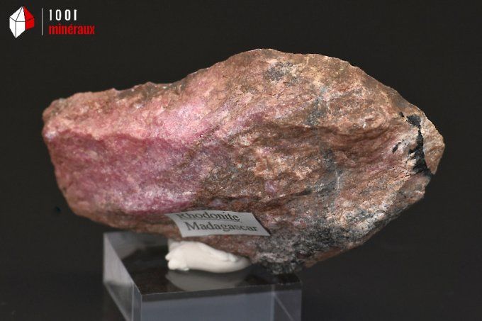 plaque de rhodonite polie