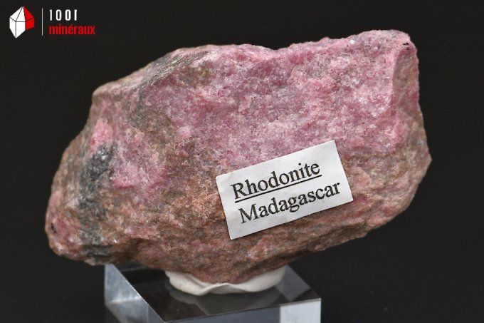 plaque de rhodonite polie